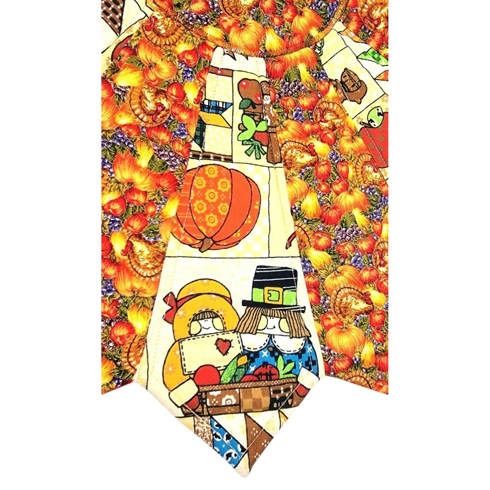 Quilted Thanksgiving Table Centerpiece 24" Turkey Pumpkin Fall Decor Handmade - Picture 4 of 10